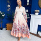 Helena Banded Maxi Dress Floral Peach