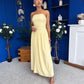 Tegan Bandeau Occasion Maxi Dress Yellow