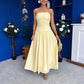 Tegan Bandeau Occasion Maxi Dress Yellow
