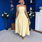 Tegan Bandeau Occasion Maxi Dress Yellow