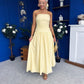Tegan Bandeau Occasion Maxi Dress Yellow
