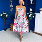 Jude Drop Waist Midi Dress Floral Mint