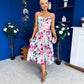 Jude Drop Waist Midi Dress Floral Mint