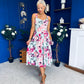 Jude Drop Waist Midi Dress Floral Mint