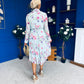 Blaire Detailed Plisse Midi Dress Floral Mint