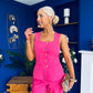 Jamie Waistcoat And Jo Trouser Set Fuchsia
