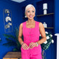 Jamie Waistcoat And Jo Trouser Set Fuchsia