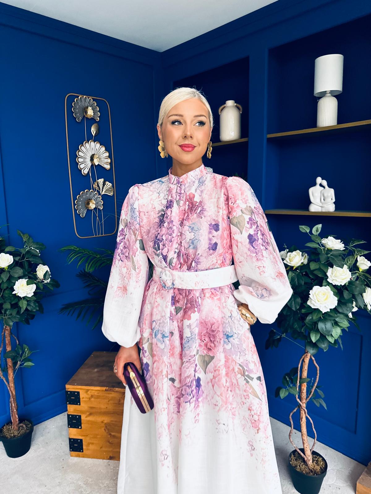 Laura Detailed Shirt Dress Floral White