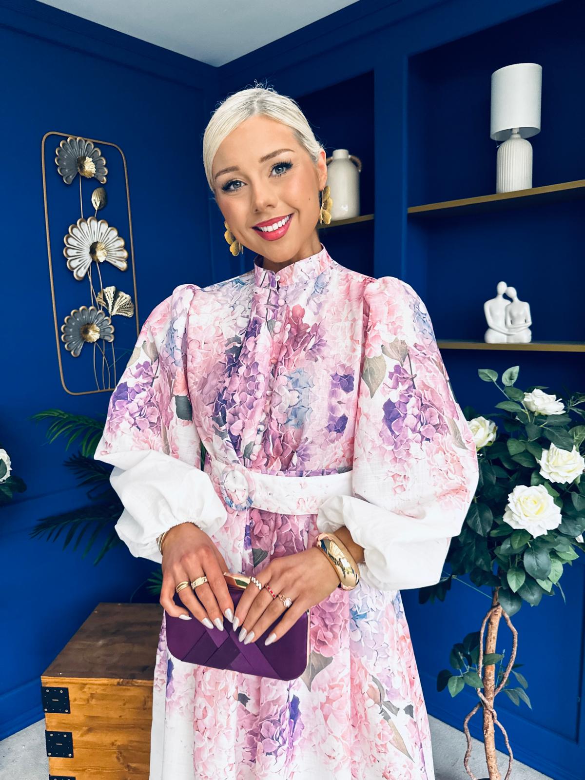 Laura Detailed Shirt Dress Floral White