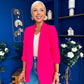 Sarah Gathered Sleeve Blazer Fuchsia