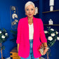 Sarah Gathered Sleeve Blazer Fuchsia