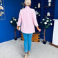 Sarah Gathered Sleeve Blazer Pwr Pink