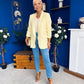 Sarah Gathered Sleeve Blazer Yellow