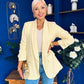 Sarah Gathered Sleeve Blazer Yellow
