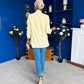Sarah Gathered Sleeve Blazer Yellow