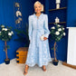Oran Detailed Midi Shirt Dress Pwr Blue