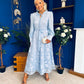Oran Detailed Midi Shirt Dress Pwr Blue