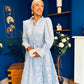 Oran Detailed Midi Shirt Dress Pwr Blue