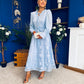 Oran Detailed Midi Shirt Dress Pwr Blue