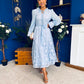 Oran Detailed Midi Shirt Dress Pwr Blue