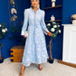 Oran Detailed Midi Shirt Dress Pwr Blue
