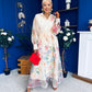 Kerry Detailed Shirt Dress Floral Cream