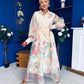 Kerry Detailed Shirt Dress Floral Cream