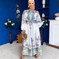 Presley Detailed Midi Shirt Dress Pwr Blue