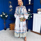 Presley Detailed Midi Shirt Dress Pwr Blue