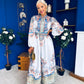 Presley Detailed Midi Shirt Dress Pwr Blue