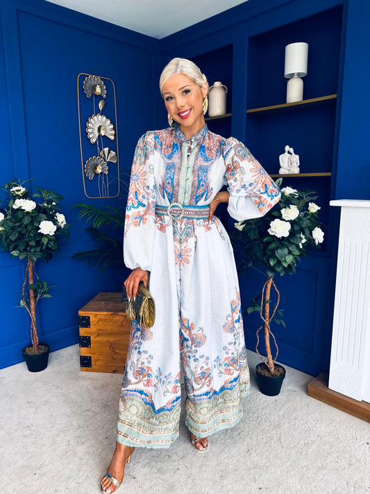 Presley Detailed Midi Shirt Dress Pwr Blue