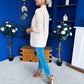 Sarah Gathered Sleeve Blazer Almond
