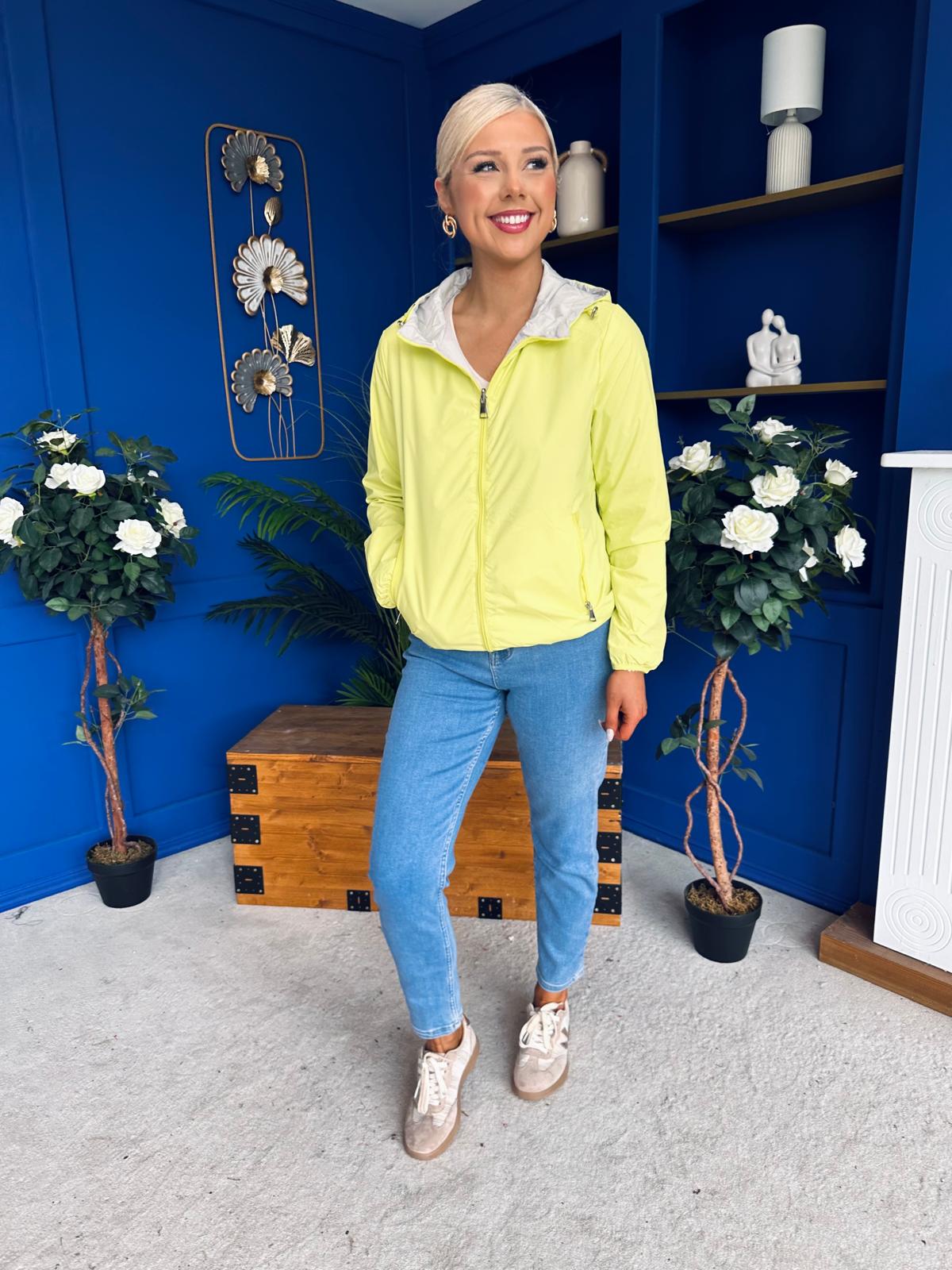 Sophia Hooded Windbreaker Lime