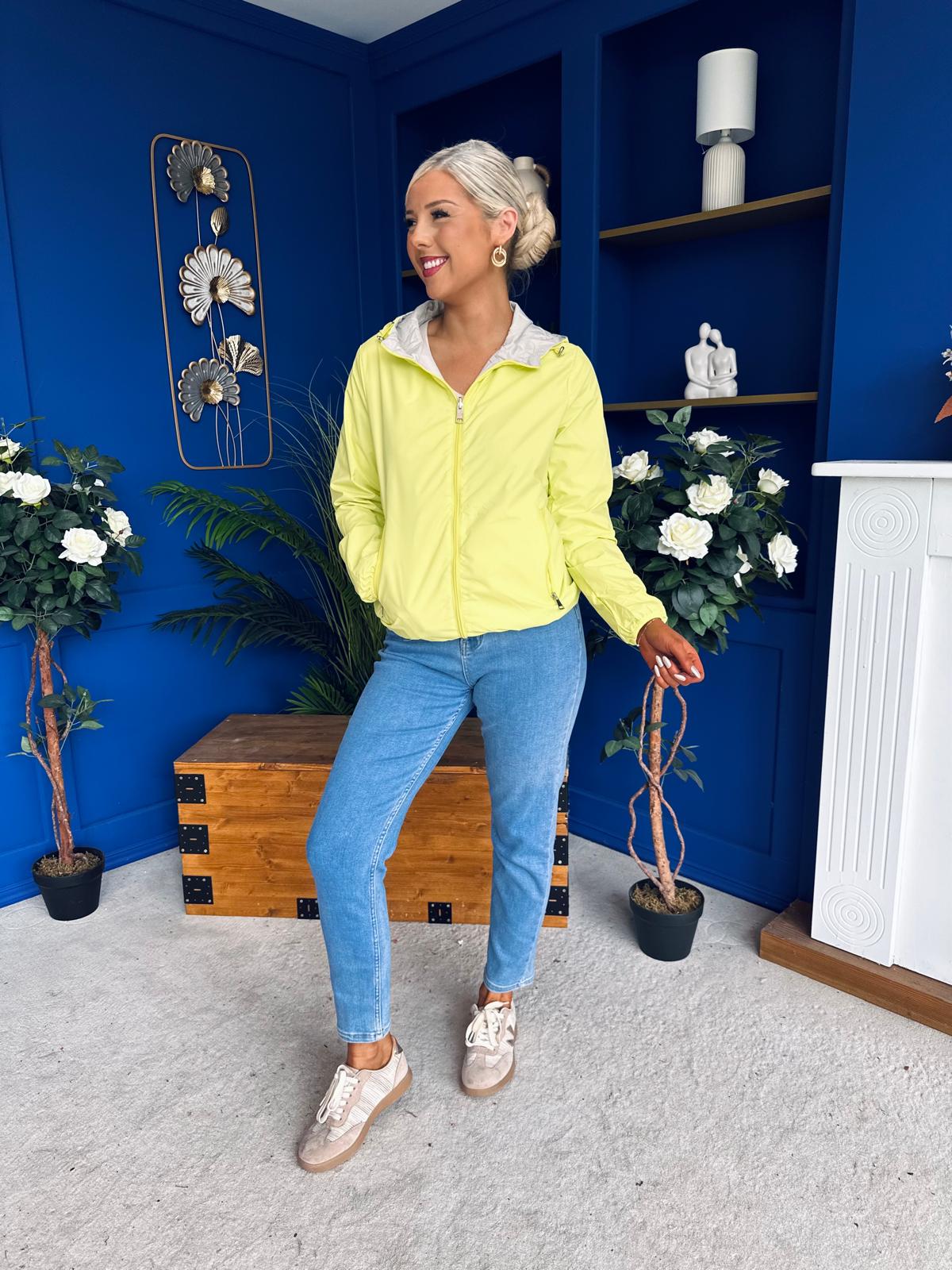 Sophia Hooded Windbreaker Lime