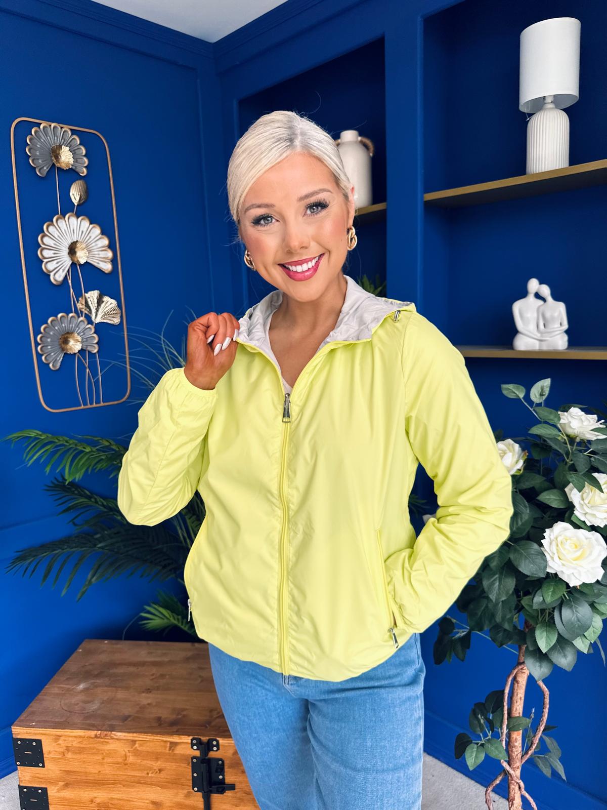 Sophia Hooded Windbreaker Lime