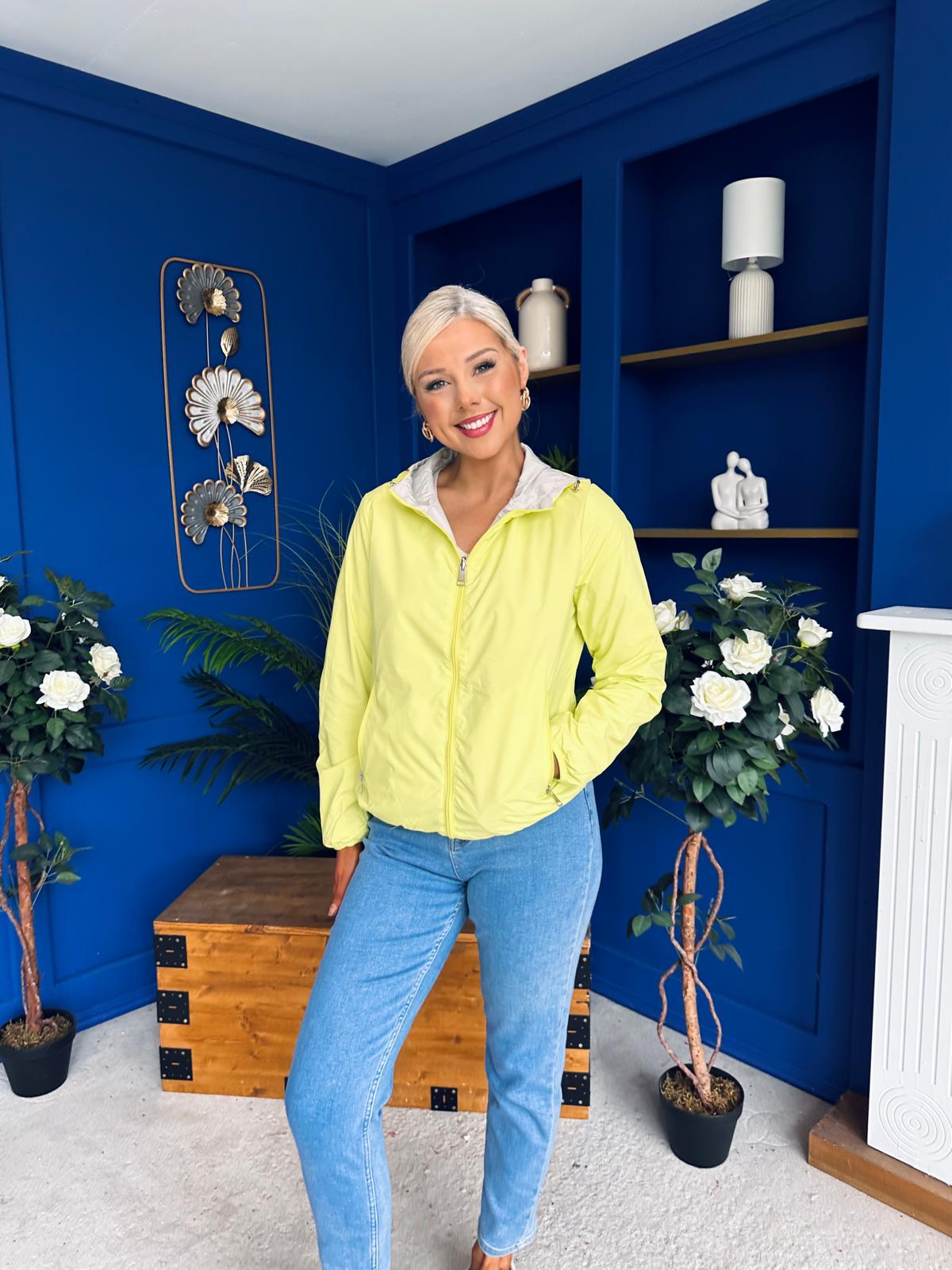 Sophia Hooded Windbreaker Lime