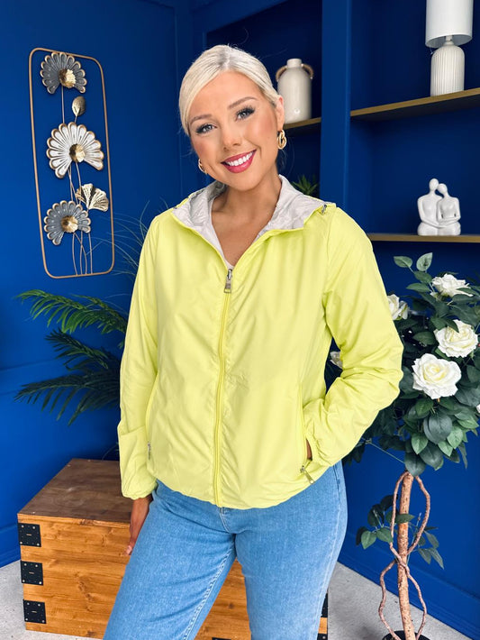Sophia Hooded Windbreaker Lime