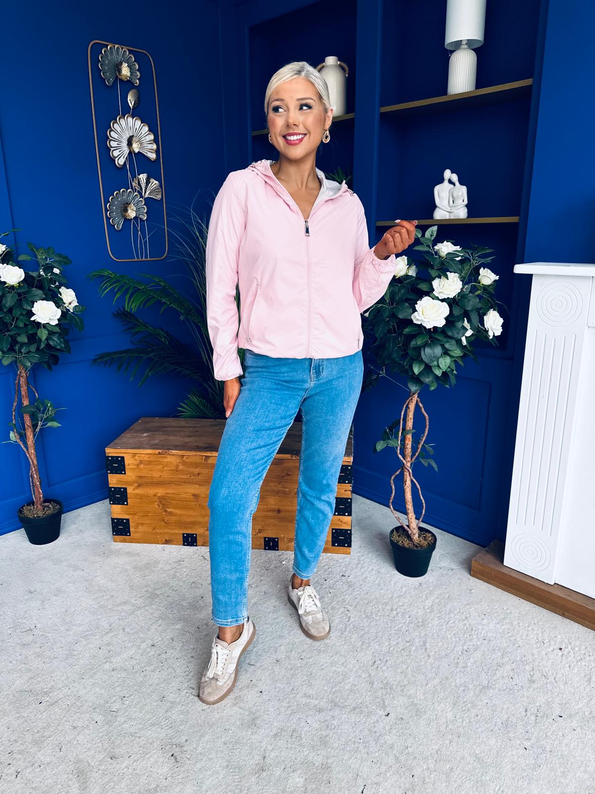 Sophia Hooded Windbreaker Pwr Pink