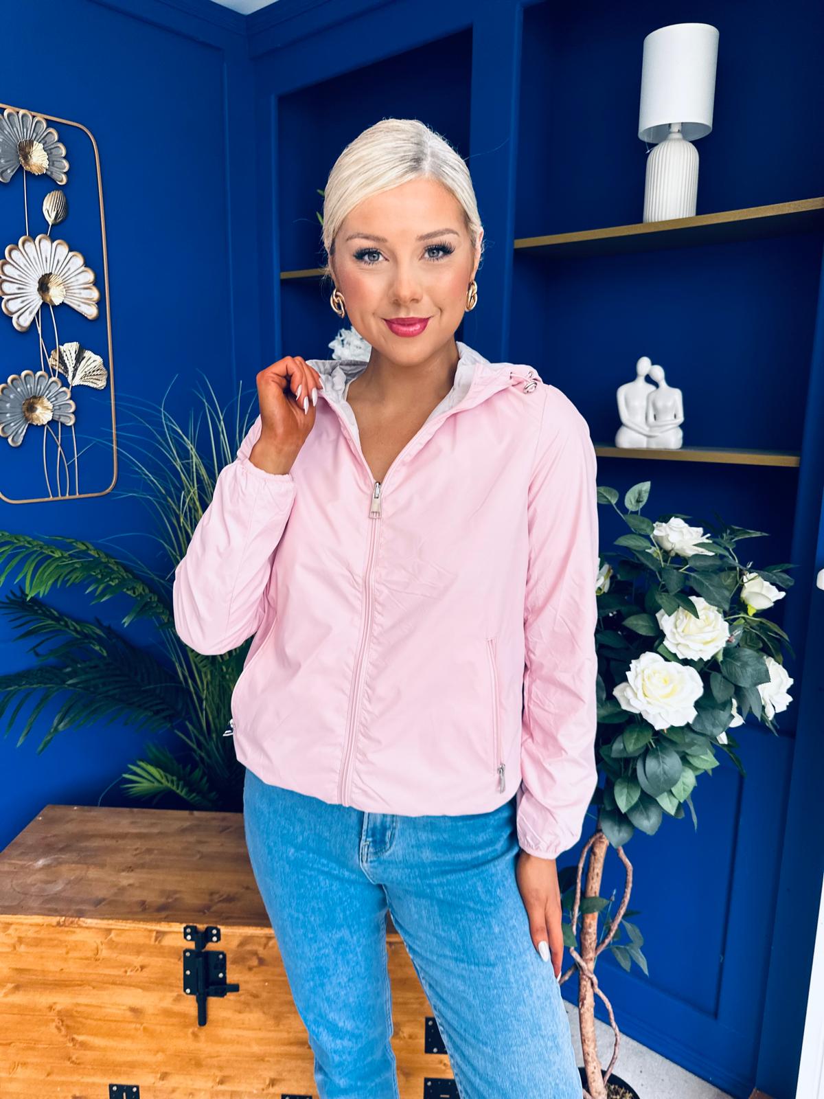 Sophia Hooded Windbreaker Pwr Pink