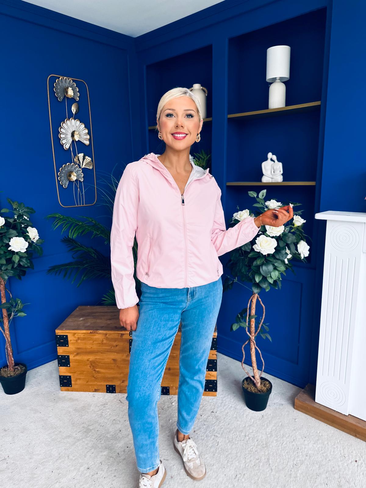 Sophia Hooded Windbreaker Pwr Pink