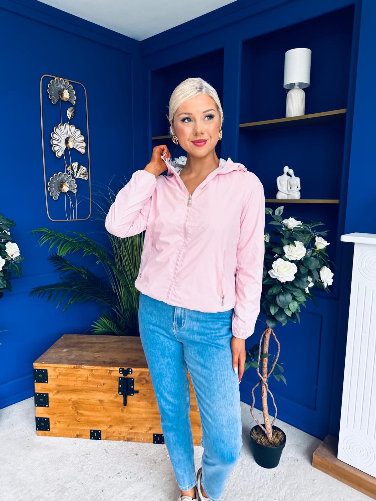 Sophia Hooded Windbreaker Pwr Pink