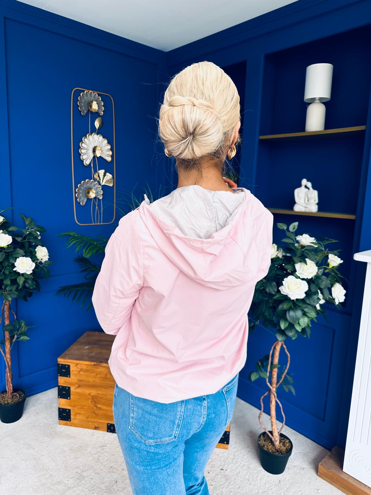 Sophia Hooded Windbreaker Pwr Pink