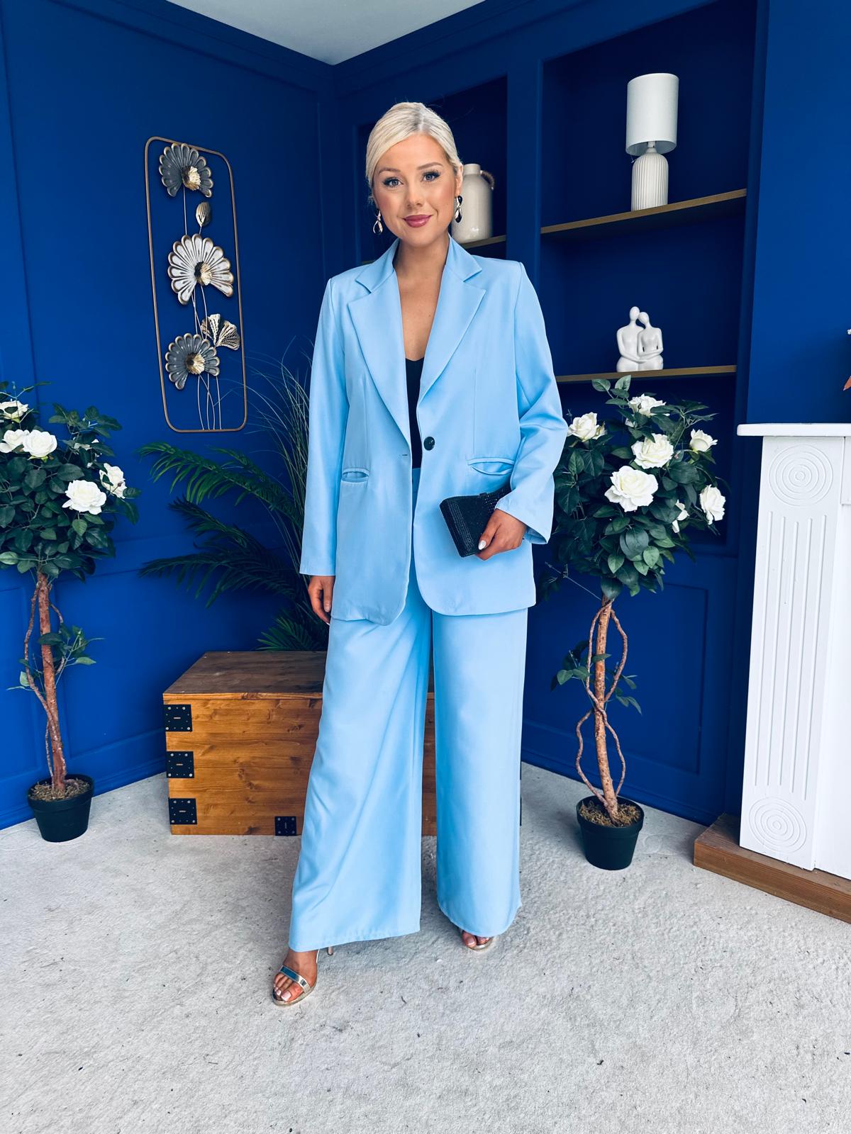 Samantha Over Sized Suit Pwr Blue