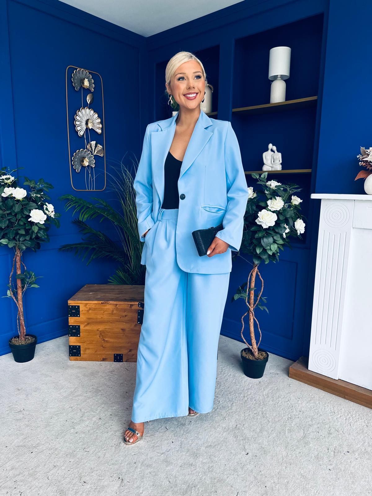 Samantha Over Sized Suit Pwr Blue