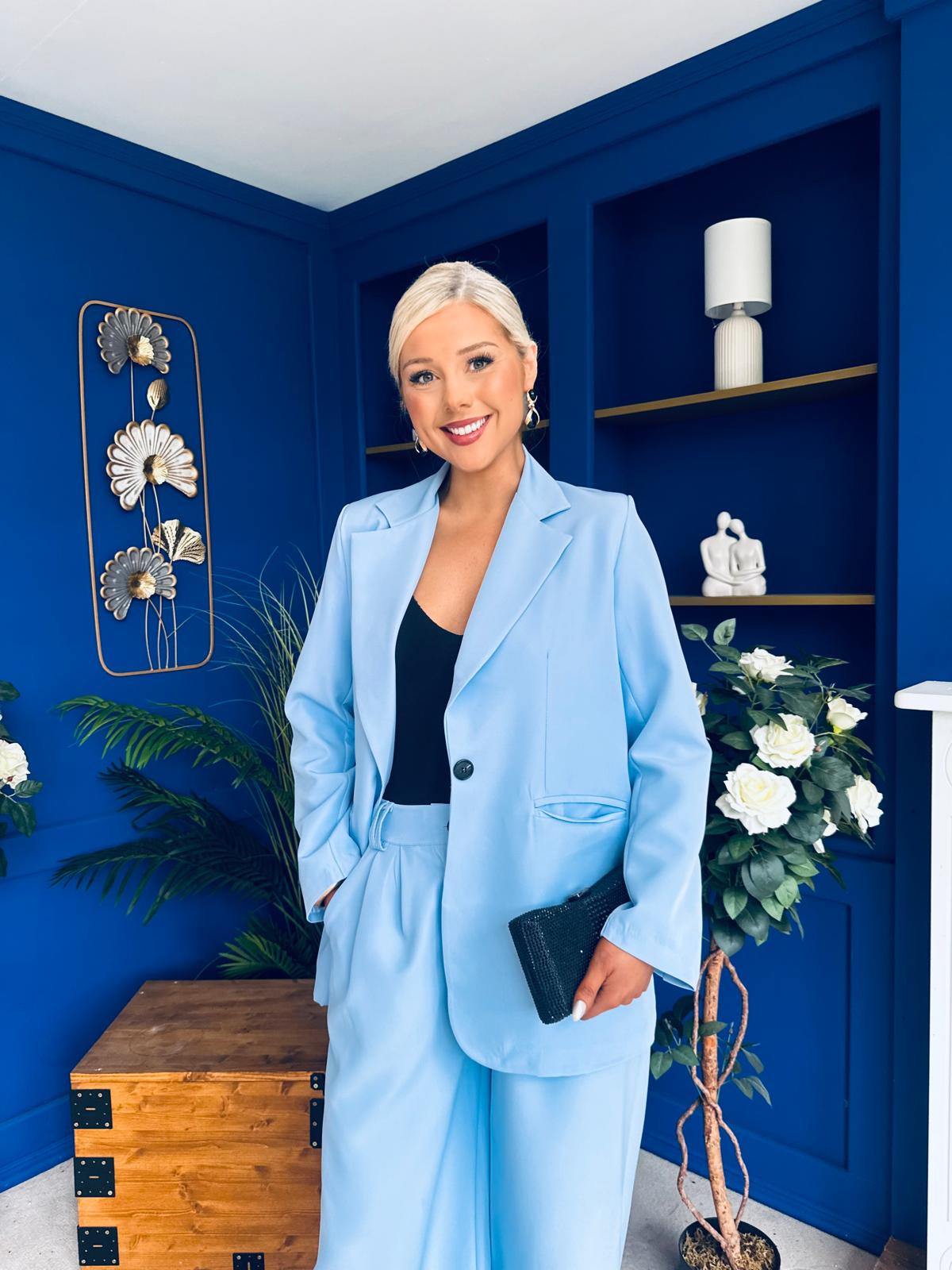 Samantha Over Sized Suit Pwr Blue