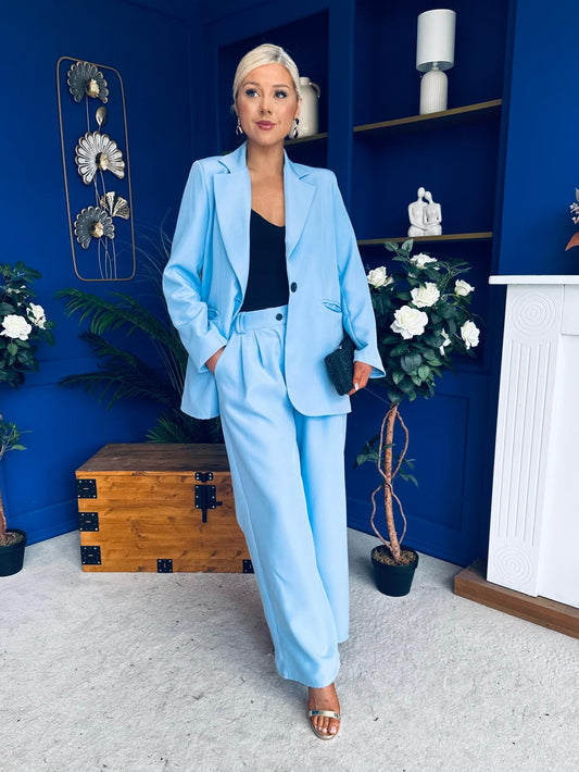 Samantha Over Sized Suit Pwr Blue