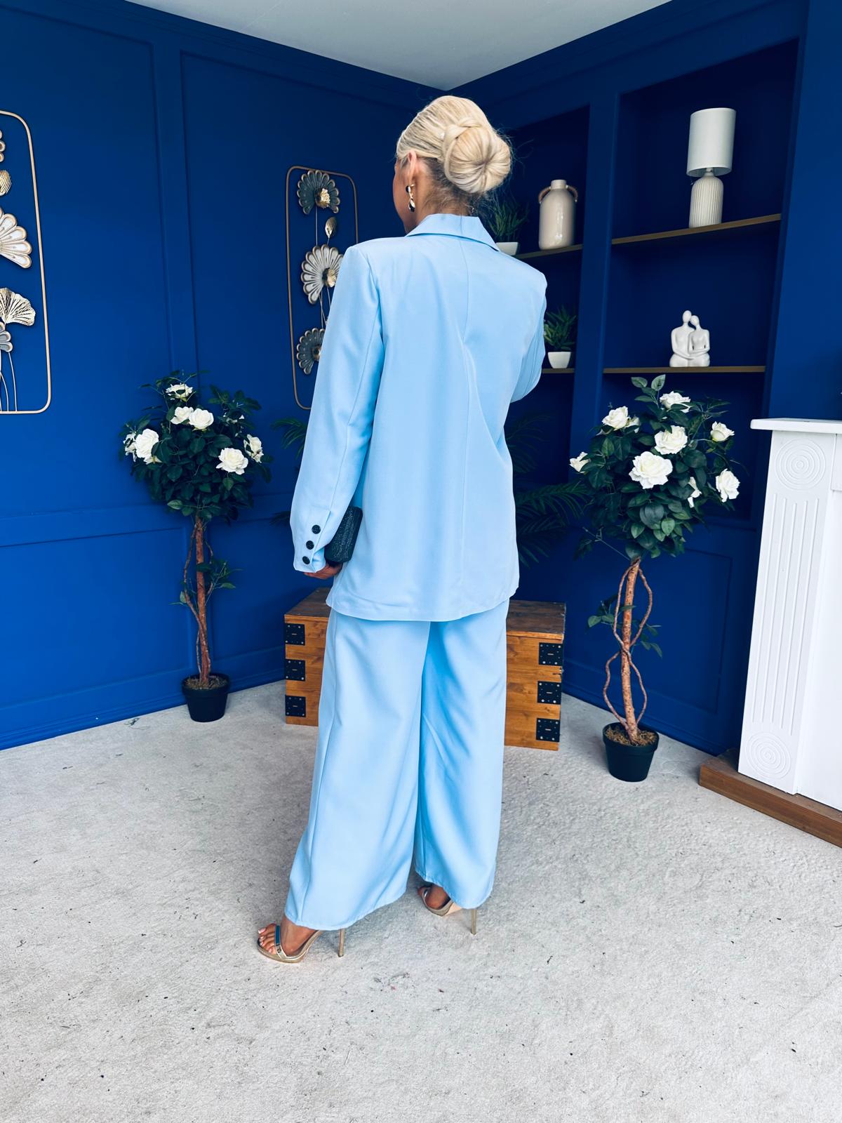 Samantha Over Sized Suit Pwr Blue