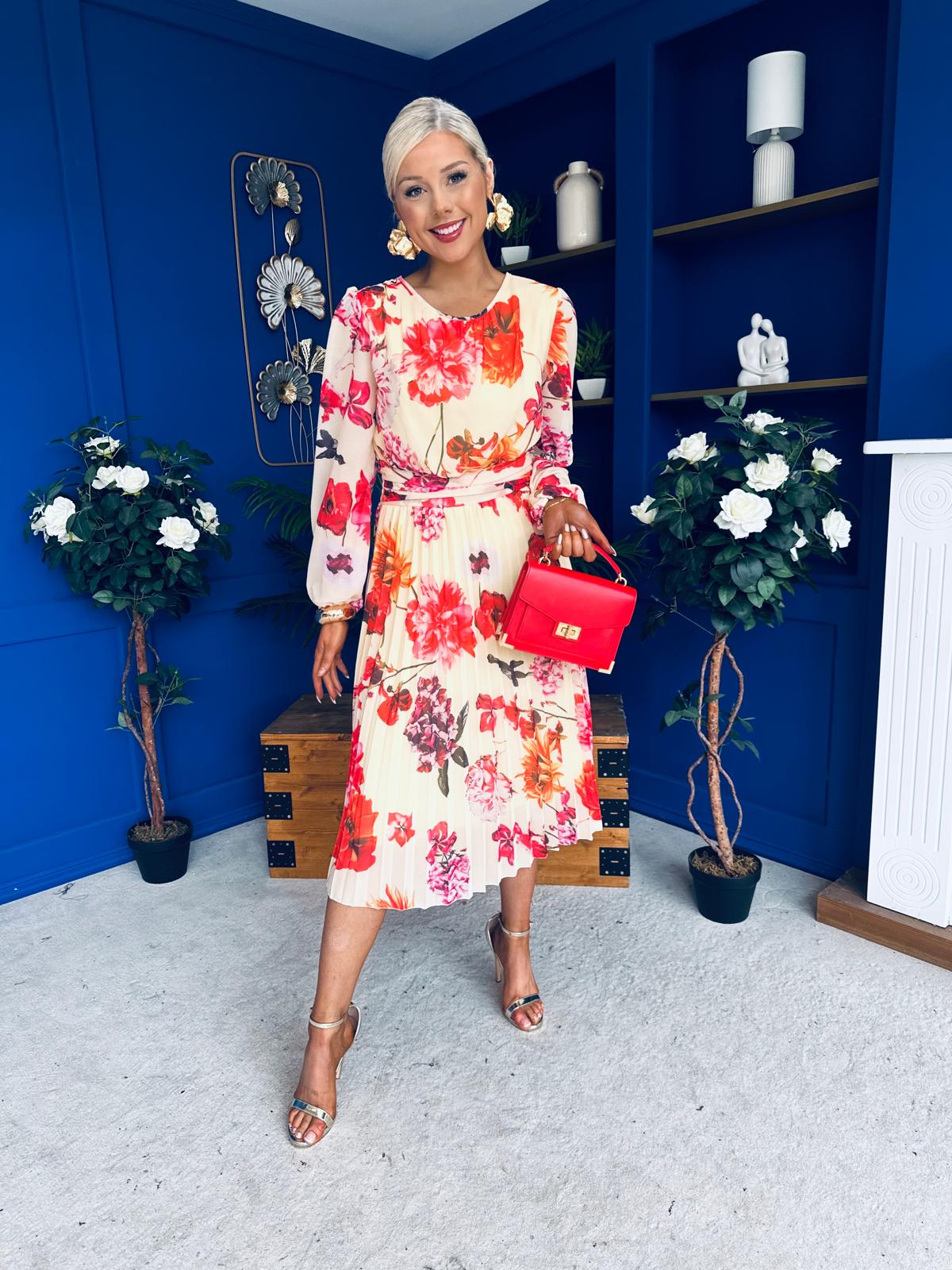 Croia Banded Midi Dress Floral Yellow