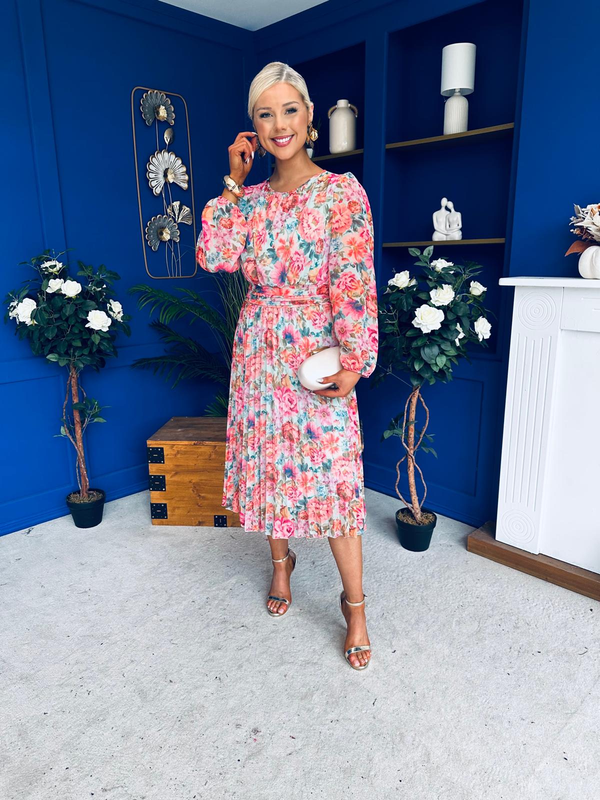 Croia Banded Midi Dress Floral Mint