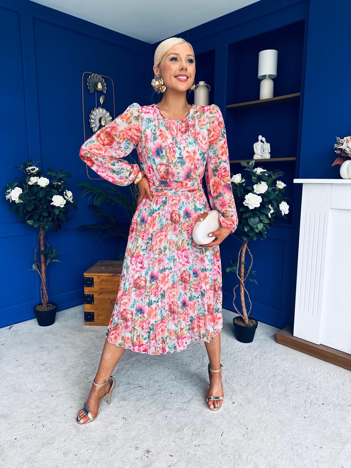 Croia Banded Midi Dress Floral Mint